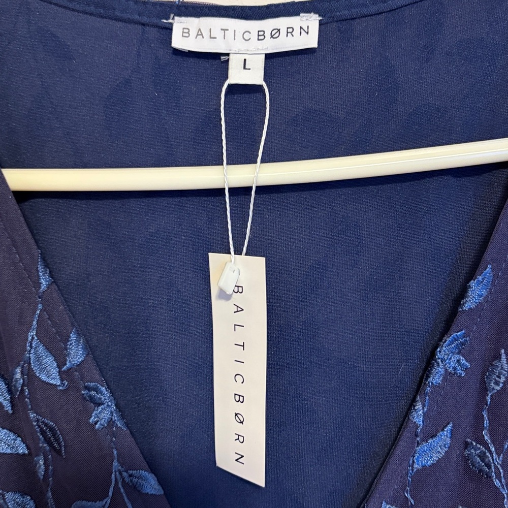Baltic Born Navy Blue Floral Lace Maxi Dress - Picture 3 of 8